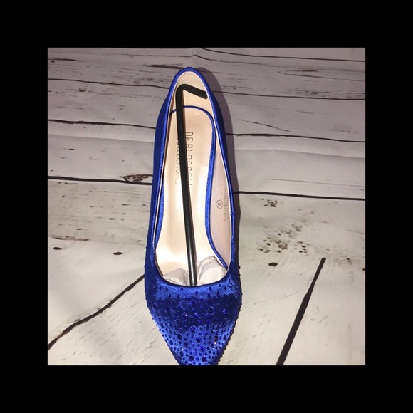 Royal Blue Satin Pump - Picture 7 of 8